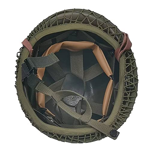 WW2 Gear US Army M1 Helmet - Metal Steel Shell Replica with Net/Canvas Strap